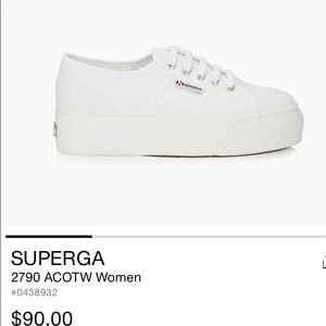 SUPERGA WHITE PLATFORM RUNNERS